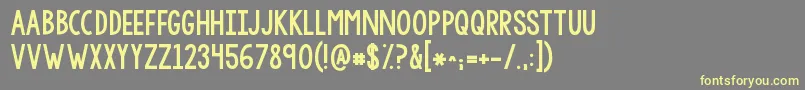 Kgsorrynotsorrychub Font – Yellow Fonts on Gray Background