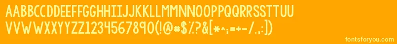 Kgsorrynotsorrychub Font – Yellow Fonts on Orange Background