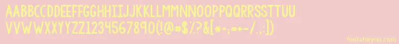 Kgsorrynotsorrychub Font – Yellow Fonts on Pink Background