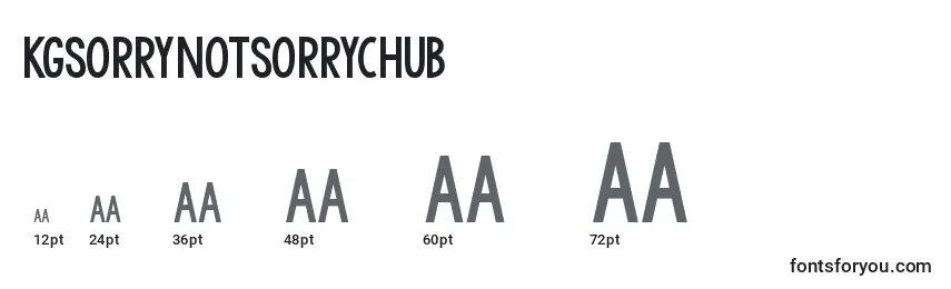 Kgsorrynotsorrychub Font Sizes