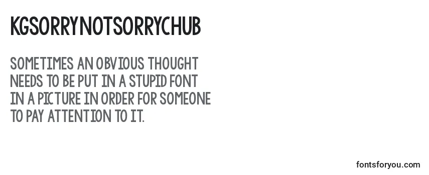 Review of the Kgsorrynotsorrychub Font