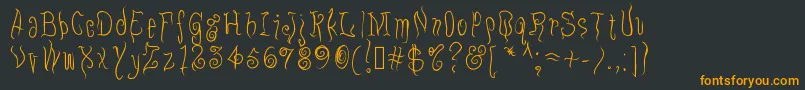 Eugo Font – Orange Fonts on Black Background