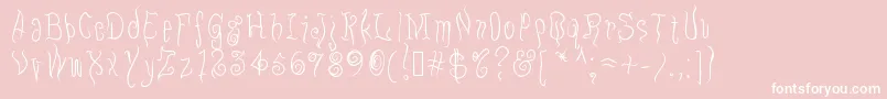 フォントEugo – ピンクの背景に白い文字