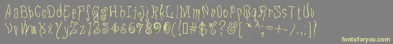 Eugo Font – Yellow Fonts on Gray Background