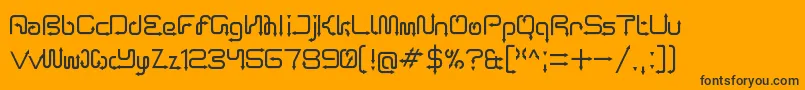 ArroTerminal Font – Black Fonts on Orange Background