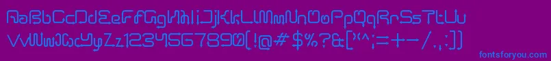 ArroTerminal Font – Blue Fonts on Purple Background