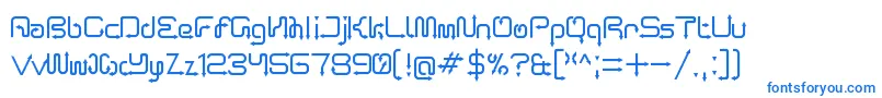 ArroTerminal-fontti – siniset fontit valkoisella taustalla