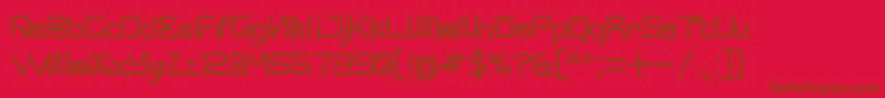 ArroTerminal Font – Brown Fonts on Red Background