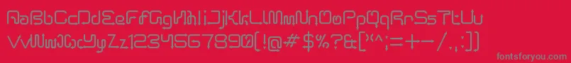 ArroTerminal Font – Gray Fonts on Red Background