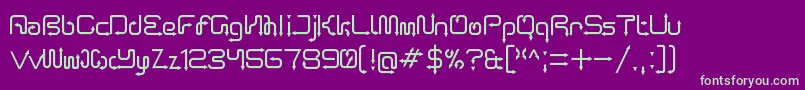 ArroTerminal Font – Green Fonts on Purple Background