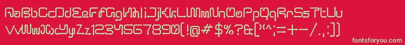 ArroTerminal Font – Green Fonts on Red Background