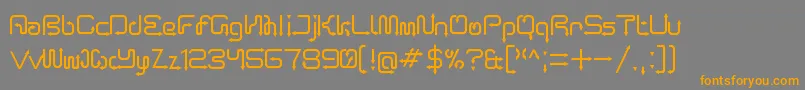 ArroTerminal Font – Orange Fonts on Gray Background