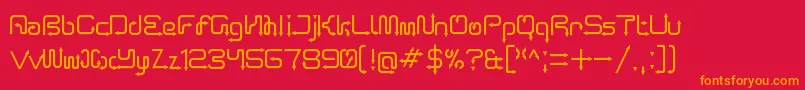 Шрифт ArroTerminal – оранжевые шрифты на красном фоне