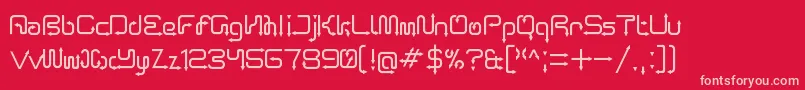 ArroTerminal Font – Pink Fonts on Red Background