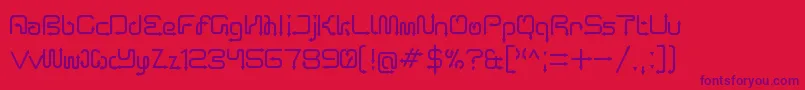 ArroTerminal Font – Purple Fonts on Red Background