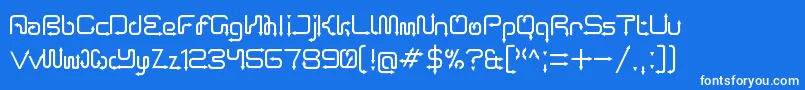 ArroTerminal Font – White Fonts on Blue Background