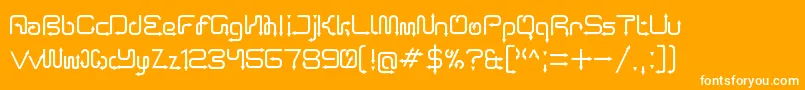 ArroTerminal Font – White Fonts on Orange Background