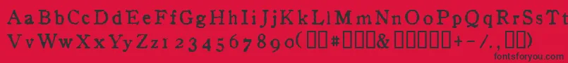 InAlpha Font – Black Fonts on Red Background