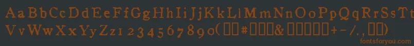 Fonte InAlpha – fontes marrons em um fundo preto
