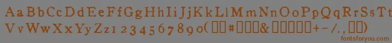 InAlpha Font – Brown Fonts on Gray Background