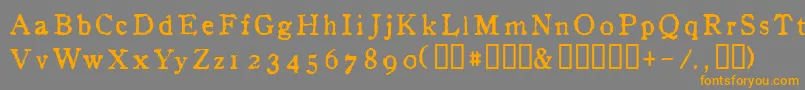 InAlpha Font – Orange Fonts on Gray Background