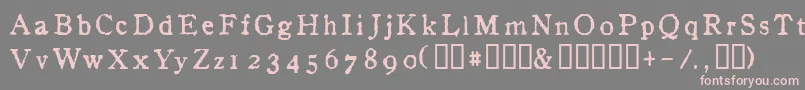 InAlpha Font – Pink Fonts on Gray Background
