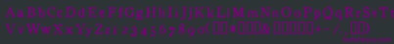 InAlpha Font – Purple Fonts on Black Background
