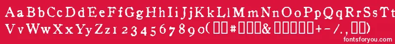 InAlpha Font – White Fonts on Red Background