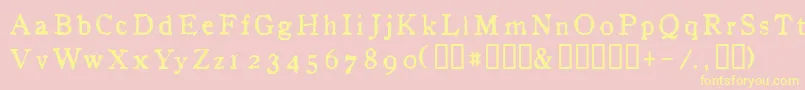 InAlpha Font – Yellow Fonts on Pink Background