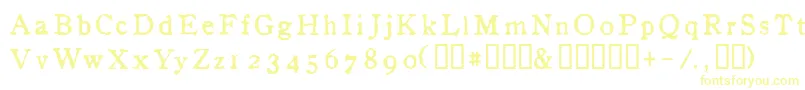 Шрифт InAlpha – жёлтые шрифты