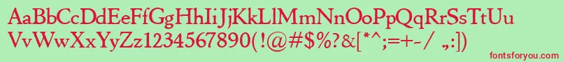 MarcoPolo Font – Red Fonts on Green Background