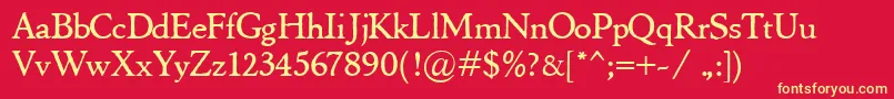 MarcoPolo Font – Yellow Fonts on Red Background