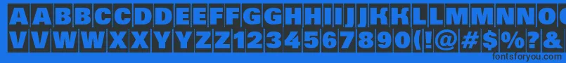 Grotic5 Font – Black Fonts on Blue Background