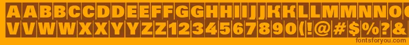 Grotic5 Font – Brown Fonts on Orange Background
