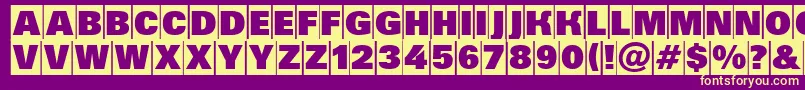 Grotic5 Font – Yellow Fonts on Purple Background