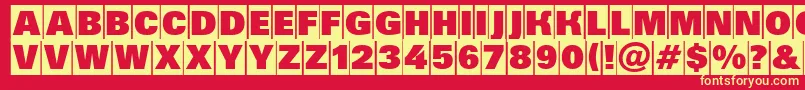 Grotic5 Font – Yellow Fonts on Red Background