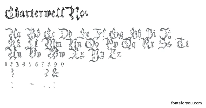 A fonte CharterwellNo5 – alfabeto, números, caracteres especiais