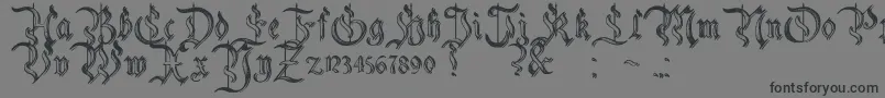 フォントCharterwellNo5 – 黒い文字の灰色の背景