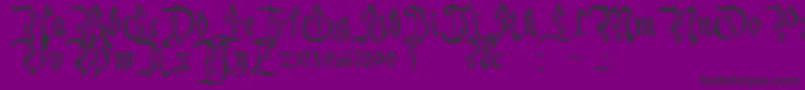 CharterwellNo5-Schriftart – Schwarze Schriften auf violettem Hintergrund