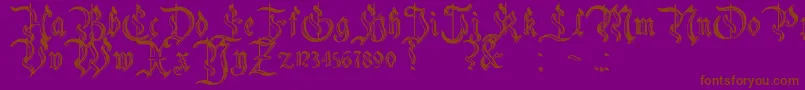 CharterwellNo5 Font – Brown Fonts on Purple Background