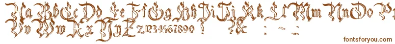 Czcionka CharterwellNo5 – brązowe czcionki na białym tle