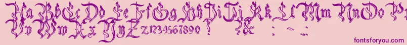 CharterwellNo5-Schriftart – Violette Schriften auf rosa Hintergrund