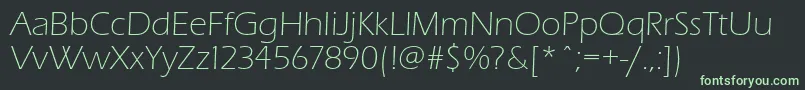 フォントEraslightc – 黒い背景に緑の文字