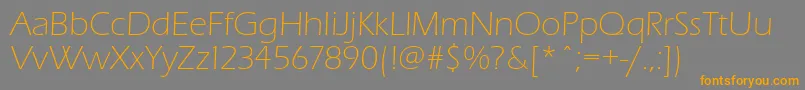 Eraslightc Font – Orange Fonts on Gray Background