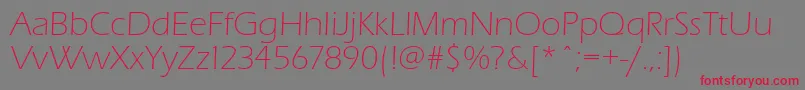 Eraslightc Font – Red Fonts on Gray Background