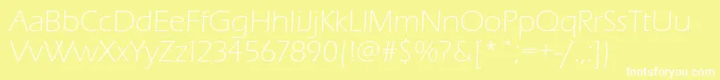 Eraslightc Font – White Fonts on Yellow Background