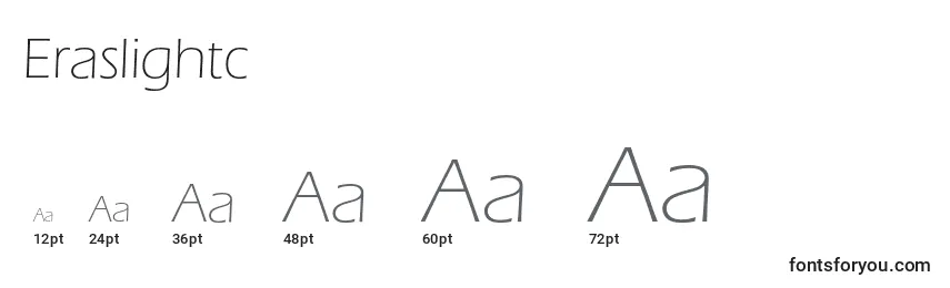 Größen der Schriftart Eraslightc