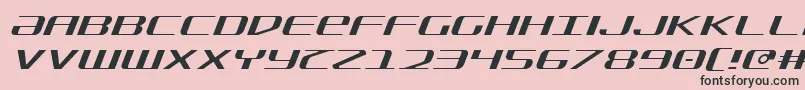 フォントSdfLightItalic – ピンクの背景に黒い文字