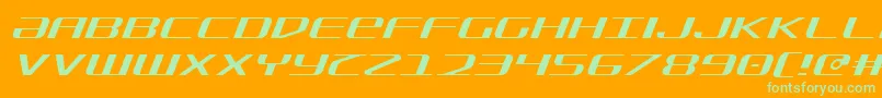 SdfLightItalic Font – Green Fonts on Orange Background