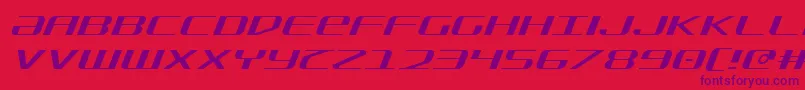 フォントSdfLightItalic – 赤い背景に紫のフォント